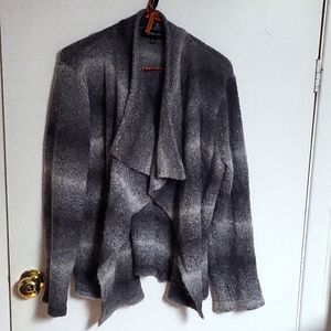 Jones & Co Women's soft cardigan sweater/blazer ,grey color L size.